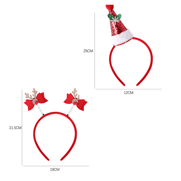 Christmas and Holiday Party Headband， Hair Hoop Headwear for