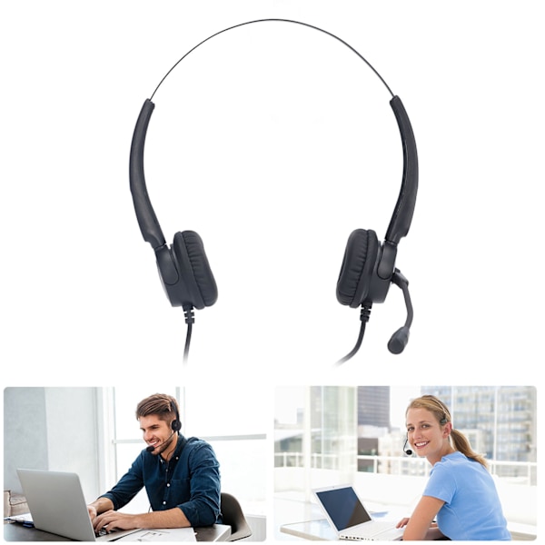 Call Center Headset Intelligent Brusreducering HD Samtal USB Datorheadset för Call Center Onlinekurs