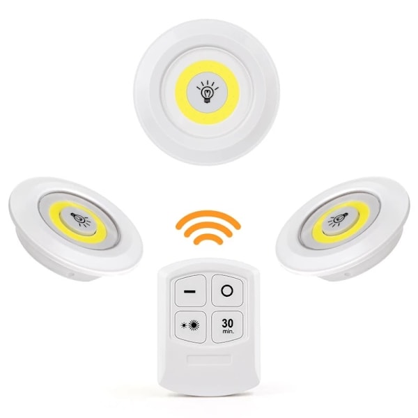 LED-Lampor Spotlights med Fjärrkontroll (3-pack)