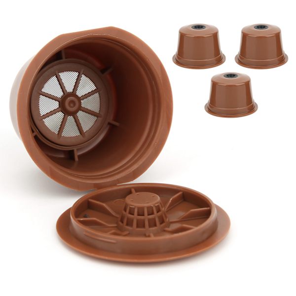 3 st återanvändbara och påfyllningsbara kaffekapselfilterkoppar