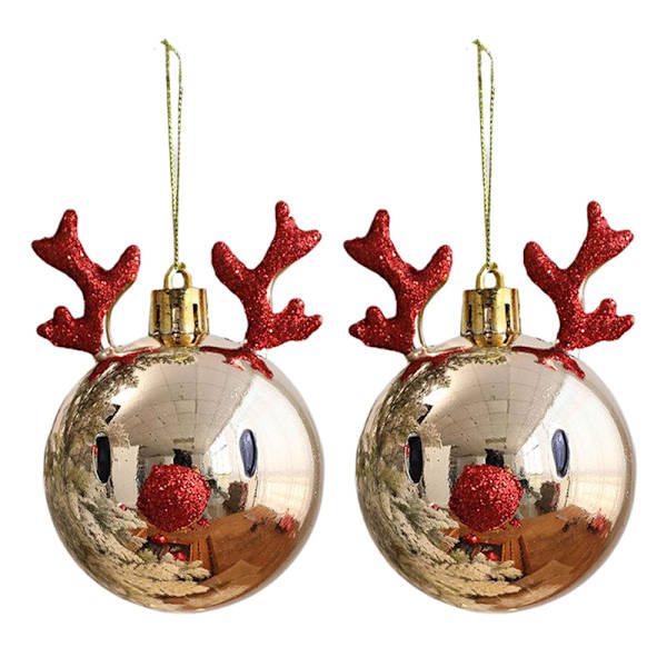 Christmas Bauble Ornaments, Elk Design, Hanging Balls, Party