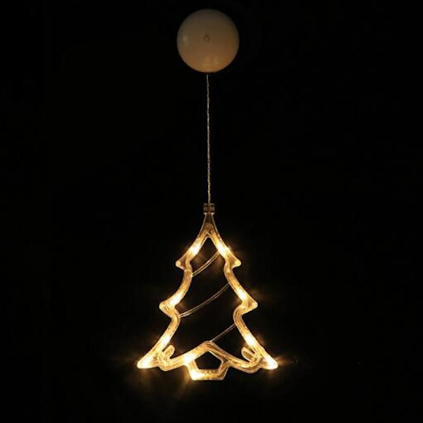 Fensterbild Weihnachtsbaum 35 LED - Fensterdeko mit Timer -