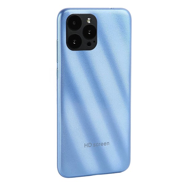 Olåst Smartphone Blå 6 tum 4GB RAM 32GB ROM Ansiktsigenkänning Mobiltelefon för Android 11 100‑240V EU-kontakt