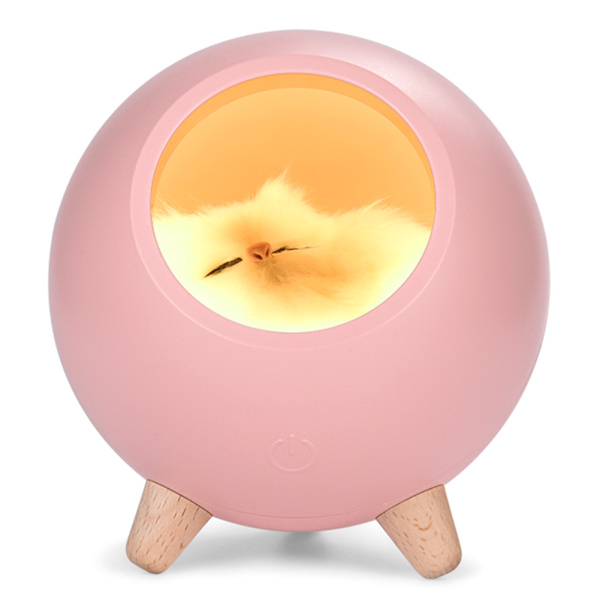 Mini söt kattunge hus skrivbord LED nattlampa steglös