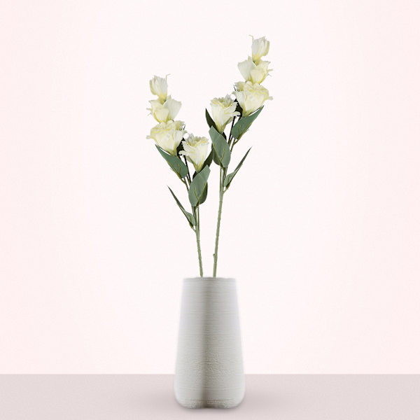 4 konstgjorda blommor med huvud för hem och bord