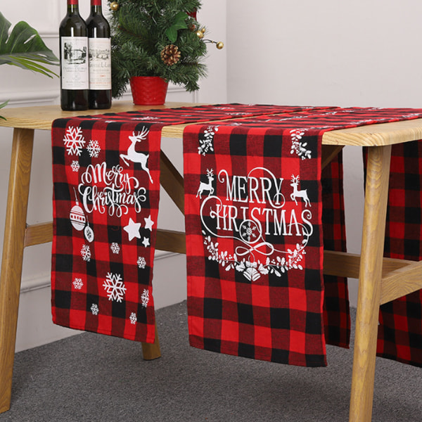 Christmas Table Runner Burlap Rustic Christmas Runner for Table
