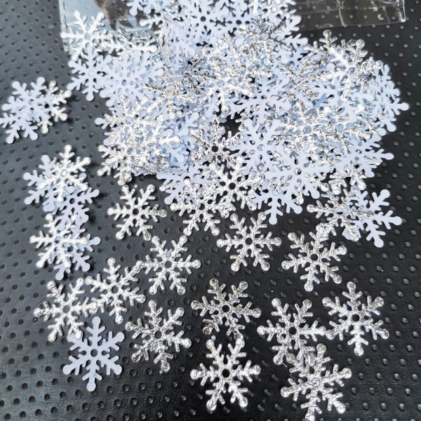 1000Pcs Snowflakes Confetti Decorations for Christmas Winter