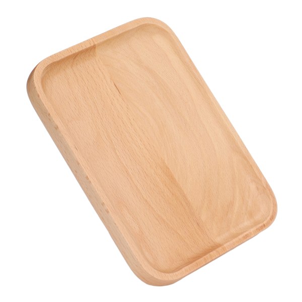 Trärektangulär serveringsbricka middag dryck mat snacks fat