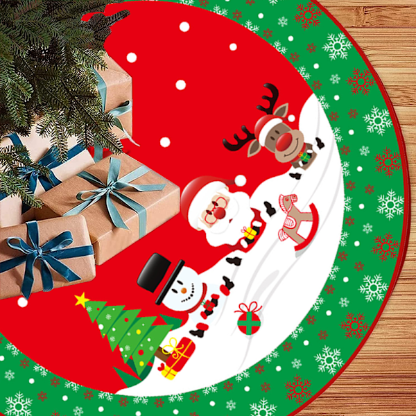 Merry Christmas Tree Skirt , Rustic Home Decorations New Year