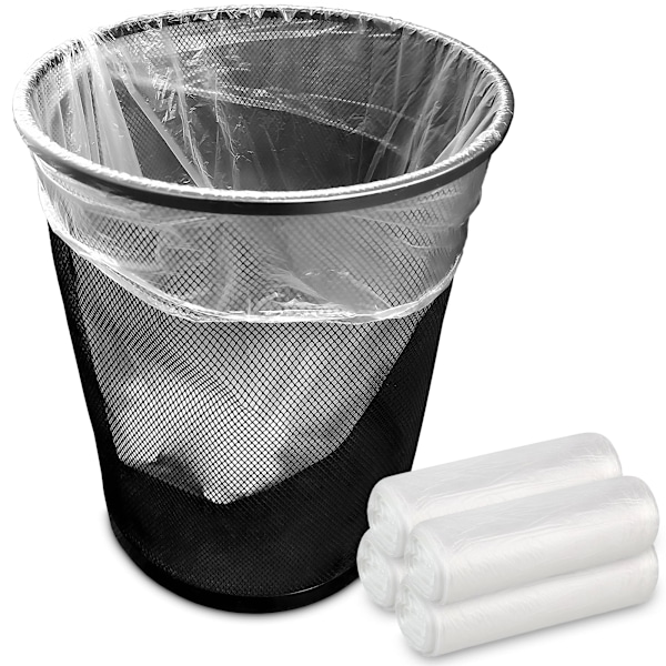 Stock Your Home Genomskinliga 4 Gallons Sopsäckar (200-pack) Oparfymerade Små Sopsäckar för Badrumshink, Mini Avfallskorgsfoder, Plastfoder för