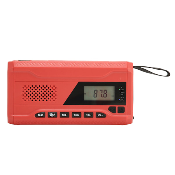 Bärbar Överlevnads Nödladdningsbar Batteri Powerbank Med AM FM Kortvågsradio Och Campingficklampa Lykta För Utomhusäventyr Och