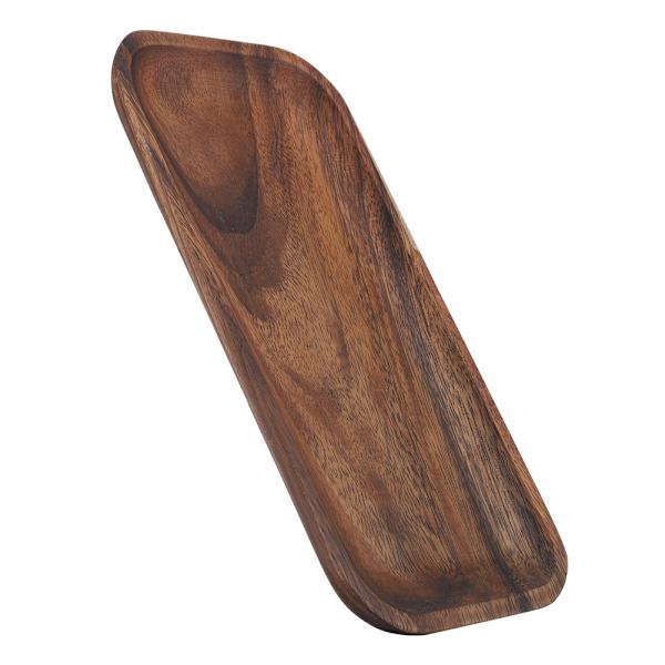 Elegant Sushibricka Snacks Sallader Desserter Trä Serveringsfat