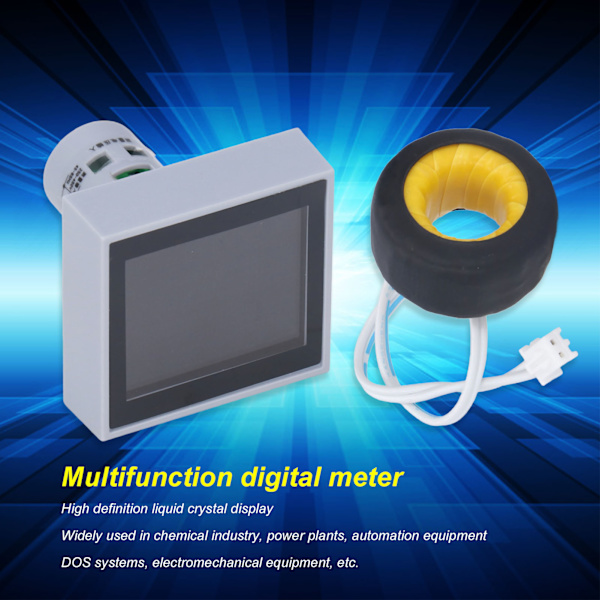 AC Spännings- och Strömstyrkemätare, Digital Amperemeter, Voltmeter, Multimeter D48‑2058 AC250‑450V