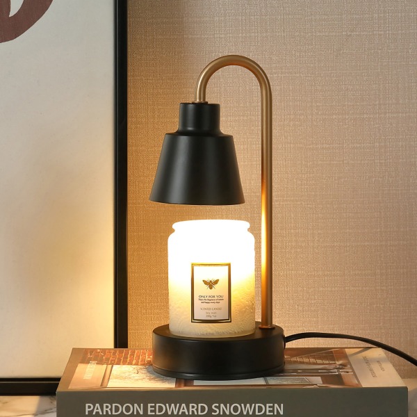 Ljusvärmare Lampa Hushållsjusterbar Fashionabla bordslampa med järnbas Aromalampor Ljuslampa