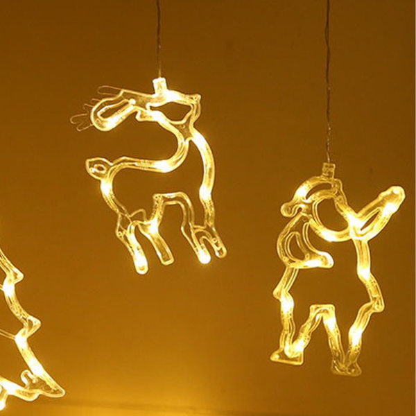 Christmas Window Decoration Lights, Sucker Window Hanging