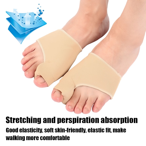 Hallux Valgus Korrigerare, Lättnad för Hallux Valgus, Bekväm Tåseparator i Silikon, Andningsbar Design, Icke-Toxiskt SEBS-Material, Lätt att Bära för Olika Fötter