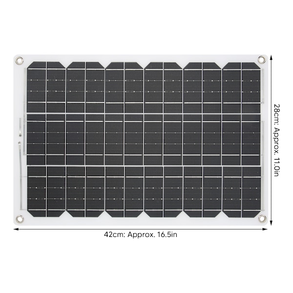 Bärbar solpanel 18W 18V, Monokristallin hög konverteringseffektivitet, Smart laddningsregulator, Trestegsladdning, Vattentät för utomhusbruk