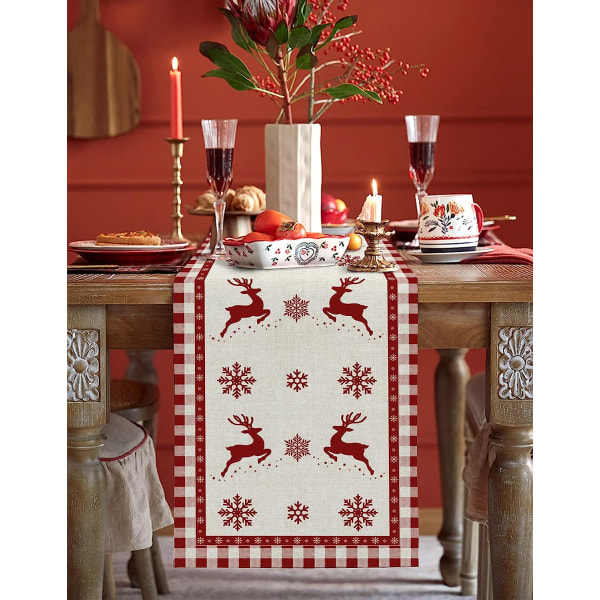 Julbordstablett, julsnöflinga älg rustik bord
