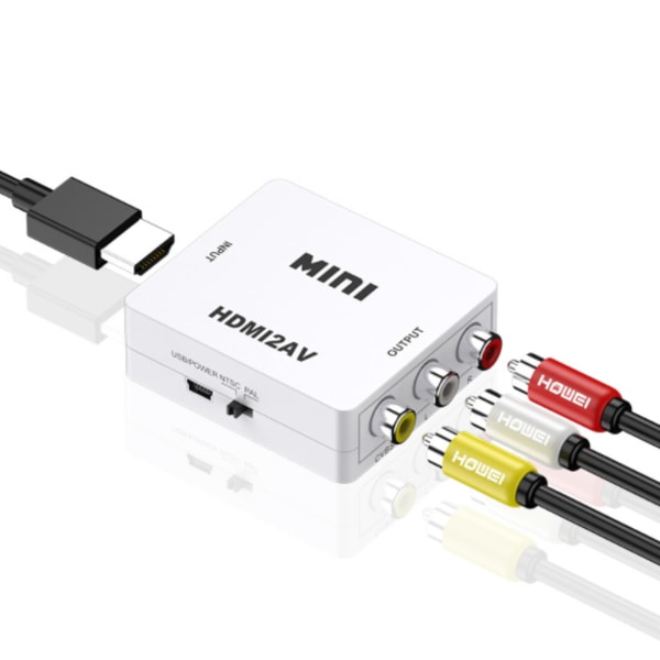 Mini AV Till Video Converter HDMI Box 1080P AV2HDMI RCA AV HDMI