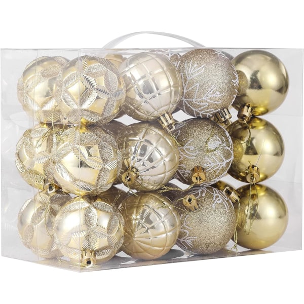 Christmas Balls Ornaments for Xmas Tree 24ct 2.36"/60mm