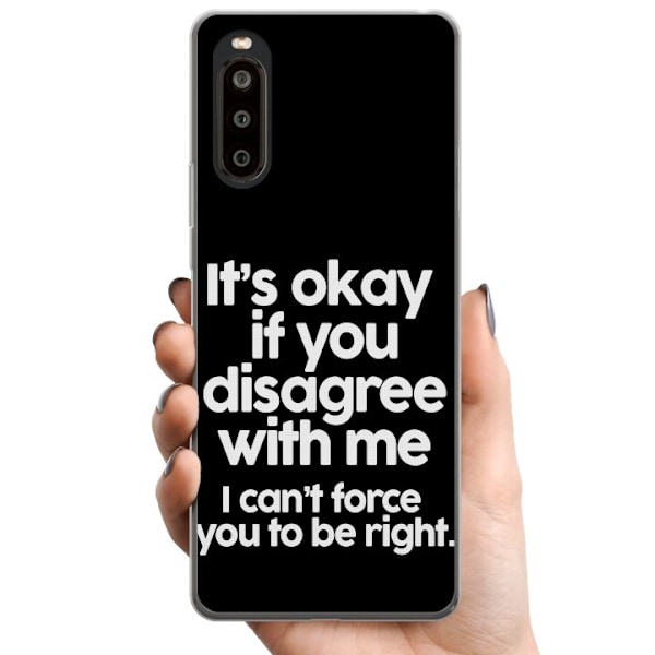 Sony Xperia 10 II TPU Mobilskal Text