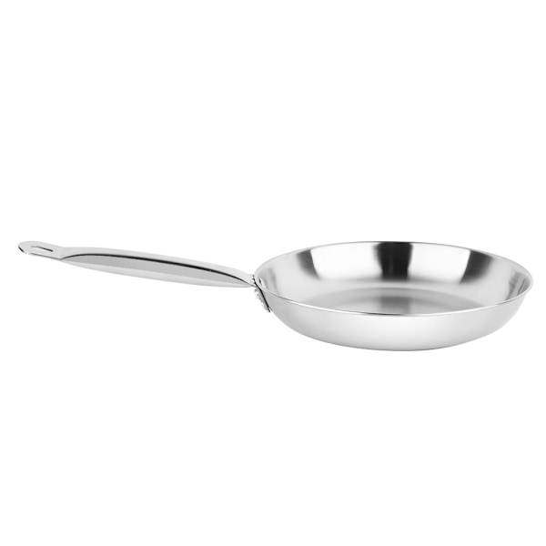 Extra tjock non-stick-belagd stekpanna i rostfritt stål med hjälpreda