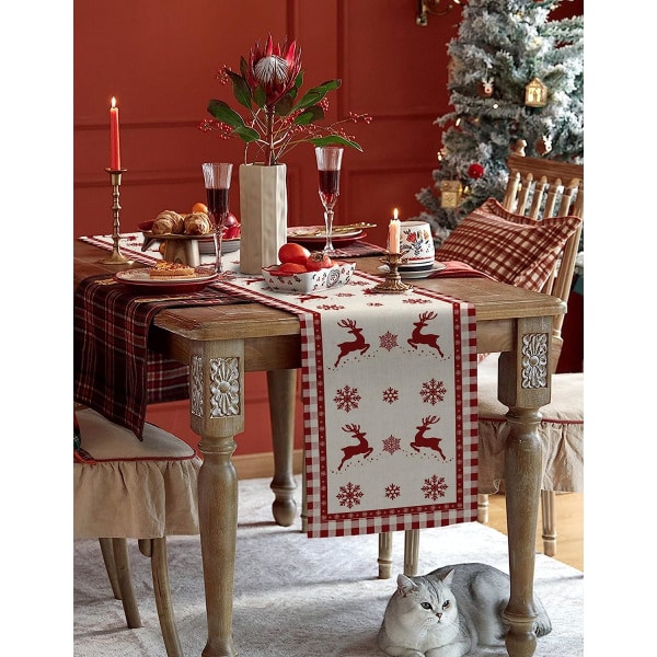 Julbordstablett, julsnöflinga älg rustik bord