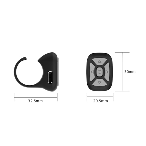 Fingertopps Trådlös Bluetooth Scrollningsring, Tiktok Och Kindle App-kompanjon, Omedelbar Anslutning, Stabil Drift, Högkvalitativ Hållbarhet Och
