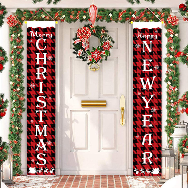 Christmas activities decoration, couplets hanging flags curtain