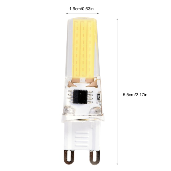 5 st G9 COB2508 LED-lampor AC 220V Dimbar lampa Hög