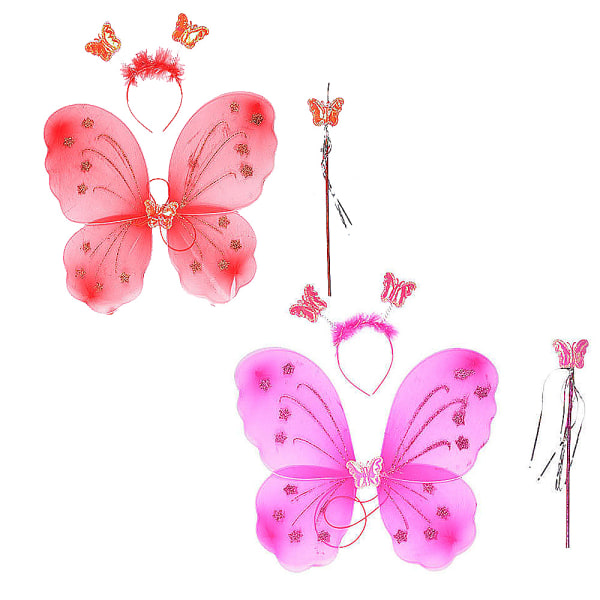 Fairy Butterfly wing Butterfly Wand and Headband for Girls