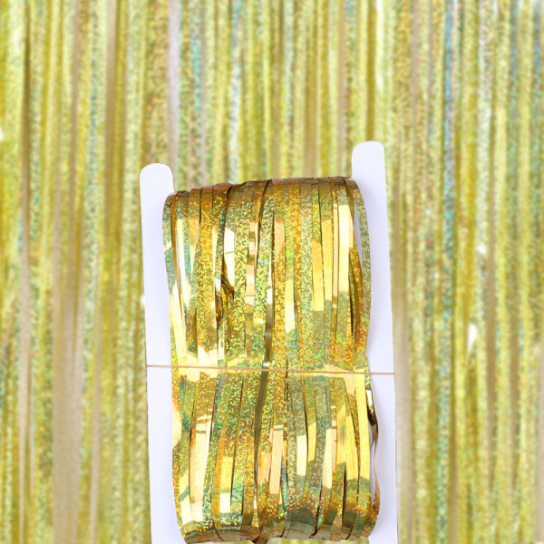 Foil Fringe Curtains - 4 Packs 3.28ftx3.28ft Sparkle Metallic