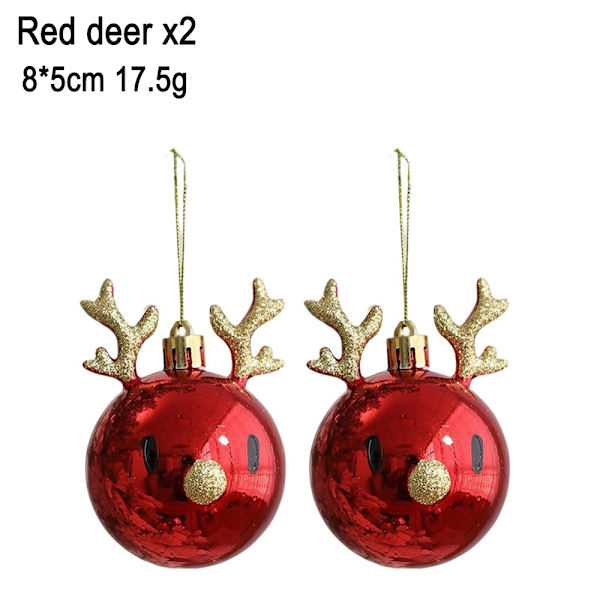 Christmas Bauble Ornaments, Elk Design, Hanging Balls, Party