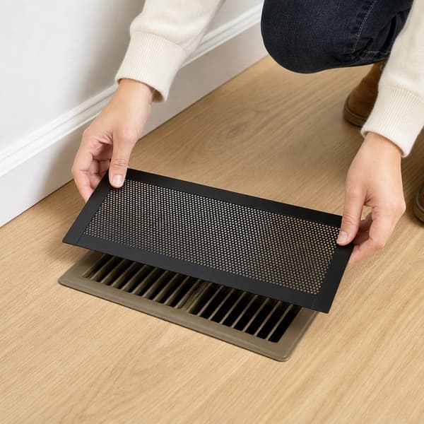 Extra starkt magnetiskt ventilationsgaller för golv, 4-pack (4'' x 10''), återanvändbart skydd för luftgaller