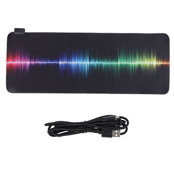 Tangentbord Musmatta LED Lampa Bordsmatta RGB Bakgrundsbelyst Förlängd Tangentbord Gaming Musmatta