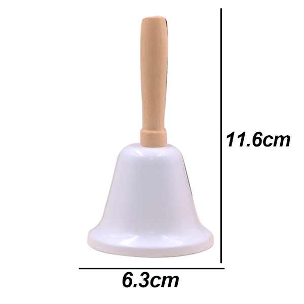 Loud Hand Call Bell with Wooden Handle，Christmas Jingle Bells
