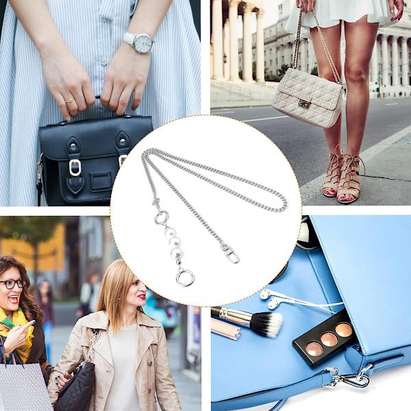 DIY Imitation Pearl Bead Purse Handle Strap Bag Charms Handbag