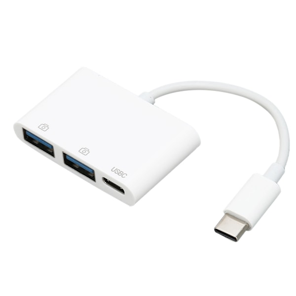 Effektiv Adapter för iPhone iPad, Multifunktionell OTG-Hubb med Höghastighetsöverföring, 3 i 1 USB-HUBB för Snabb Dataöverföring och Varierad Lagring
