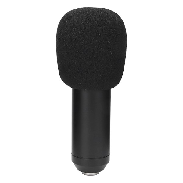 Mikrofon Svart Professionell Sändning Inspelning Musikinstrument med Stativ