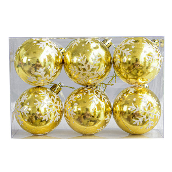 6 cm Christmas Snowflake Plastic Hanging Ball Pendant Snowflake
