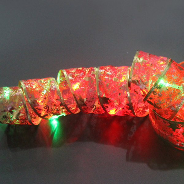 Christmas Ribbon Lights Battery Operated String Lights for Xmas