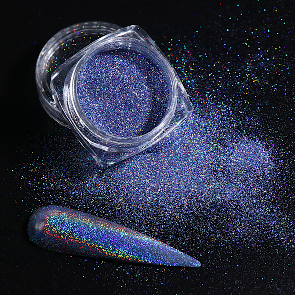 12 st Nagelkonst Dekorationspulver Färgglatt DIY Nagelglitter Pigmentpulver för Sminkfest