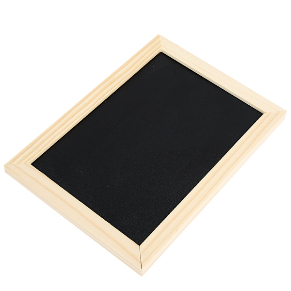 Dubbelsidig trätavla DIY hängande tablett meddelandetavla