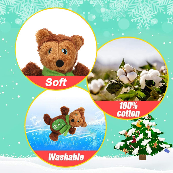 Christmas Plush Dog Toys - Stuffed Chew Toys Puppy Interactive