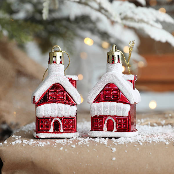 2 Plastic Christmas Tree Baubles Christmas Tree Decor Christmas