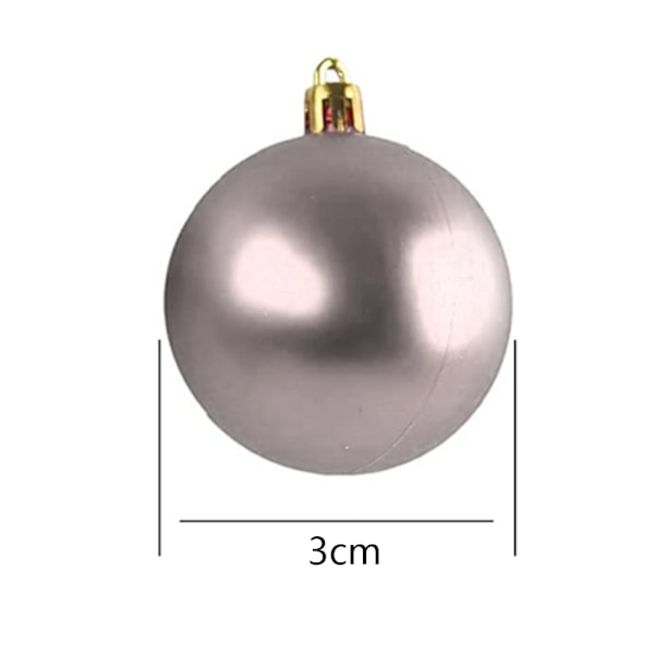 24 Pieces 3cm Shatterproof Christmas Ball Ornaments for Xtmas