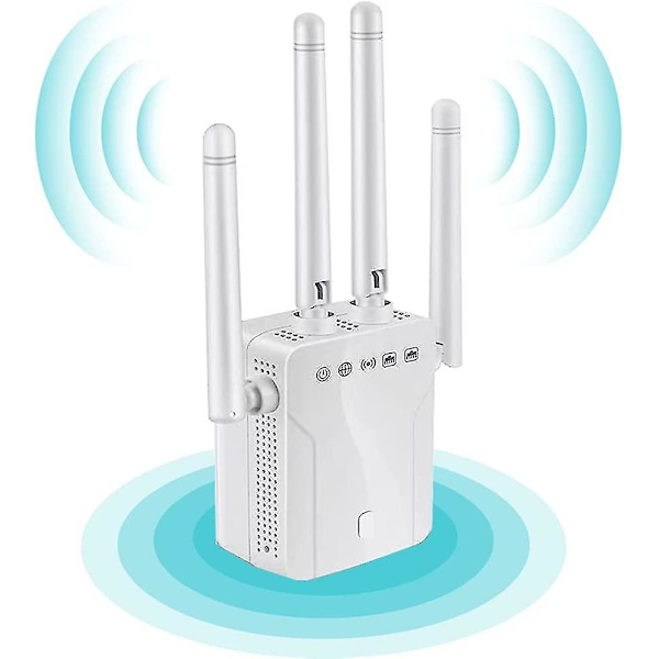 WiFi-förstärkare upp till 1200 Mbps Repeater, täcker upp till 4000 kvm