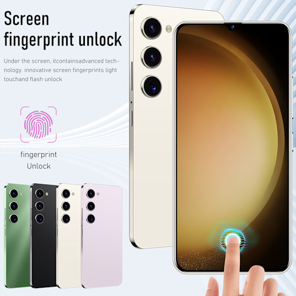 Olåst Smartphone 6,52 tum HD Drop Screen 4GB RAM 64GB ROM 16MP och 8MP Kamera Ansiktsigenkänning 3G Mobiltelefon för Android 12 100V till 240V Svart