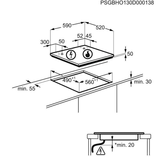 SAMSUNG NZ64M3NM1BB / UR Induktionshäll - 4 zoner - 7200 W - L59 x D57 cm - Glasbeläggning - Svart