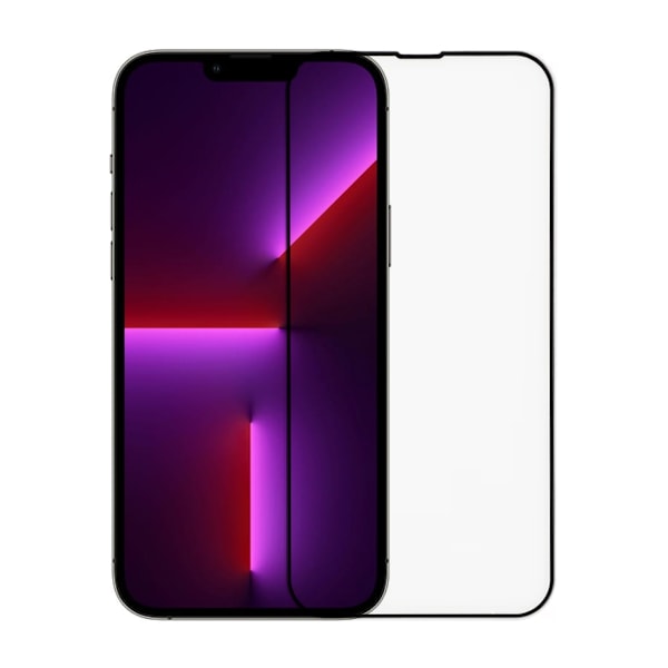 Skärmskydd iPhone 13 Pro Max/14 Plus - 3D Härdat Glas Svart Svart